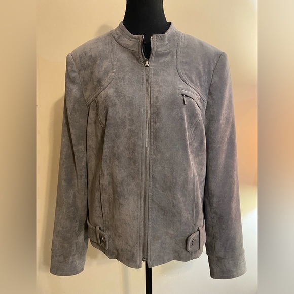 Tribal Jackets & Blazers - Tribal Women’s faux suede zip up jacket. Size 12